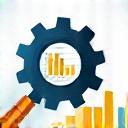 Ikon som representerar dataanalys och strategi